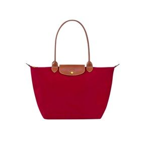 New Longchamp Le Pliage Large Tote- Red